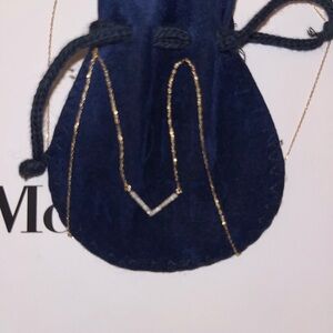 Adina Reyter Large Diamond Pavé V Pendant Necklace 14k YG